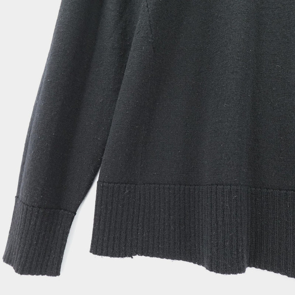 Smartwool Sweater Mens Large Black Merino Wool Blend 1/4 Zip Pullover Jumper - Picture 5 of 14